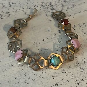 Vintage Stone Gold Tone Bracelet